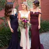 New Arrival Elegant Bridesmaid Dresses Off-Shoulder Appliques Luxury Pearls Wedding Party Dresses 2017 Sexy Mermaid Sweep Train Prom Dresses