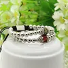 Fashion Pandora Bracelet Whole 6mm Good Quality Silver Beads With Big Hole Pink Red And Green Cz Braided Bracelets For Men And242r