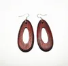 Vintage Drop Hoop Wood Earring Simple carving DIY Fashion Huggie Earrings handmade Women's Brand New arrival xmas gifts Discount 30pcs/lot