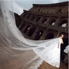 Promotie 5m bruiloft sluier 5 meter lange bruids topkwaliteit kathedraal sluier ivoor / witte kleur kant vrouwen bruiloft accessoires