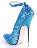 16CM Heel Height Sexy Pointed Toe Stiletto Heel Pumps Party Shoes Metal heel No.238-6