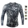 戦術的な高弾性カモフラージュTシャツ屋外森林狩りシャツのバトルドレスユニフォームbduアーミー戦闘衣類no05-102