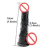 Black 8 Inches Realistic Dildo Waterproof Flexible penis with textured shaft and strong suction cup Sex toy for women8411203