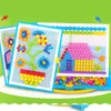 Mushroom Nail Kit Puzzle Toys 3D Mosaic Picture Puzzle 295pcs Barn Barn Födelsedaggåvor Brinquedos Juguetes