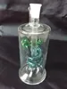 Accessori per bong in vetro con narghilè serpente multicolore, pipa colorata per fumatori Tubi in vetro curvo Tubi per bruciatori a nafta Tubi per acqua Dab Rig Bong in vetro