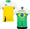 Brasilien Team Mens Cycling Jersey Short Sleeve Ropa Ciclismo Clothing Mtb Bike Clothing Cykelkläder 2024 Cykling Uniform 2xs-6xl L21
