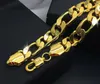 Fashion classic men's and women's plated 18k gold couple bracelet 12mm * 8in Figaro bracelet 10PCS/LOT