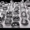 Partihandel Massor Blandade 25st Gotiska Tribal Lady Kvinnor Skuren Topquality Vintage Brons Antiqued Silver Barock Ringar