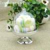 5 Kolory Pick - 50 sztuk Clear Mini Cake Stand Wedding Plastikowe Cukierki Baby Shower Urodziny Słodki Stołowy Recepcja Wystrój Pomysły Cupcake Boxes