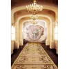 Interior Palace Crystal Chandeliers Photo Booth Backdrops for Weddings Flower Wall Vintage Carpet Studio Photography Background