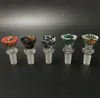 Hoofdkleurige Glazen Kom Roken Kom Glas Waterleidingen Mannelijke Kom 14 / 18mm voor Glas Water Bong Smoking Pipes