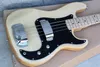 Rare 4 Strings Precision Vintage Natural Jazz Electric Bass Guitar Ash Body, Dot Inlay, Black Pickguard, Big Bridge Cover