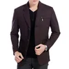 メンズスーツブレザー2021高品質の冬50％ウールのブレザー男性カジュアルの壁の党のビジネススーツ黒の灰色のプラスサイズxxxl1