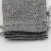 50pcs Gray Linen Fabric Drawstring bags Candy Jewelry Gift Pouches Burlap Gift Jute bags 7x9cm 10x14cm 13x18cm 15x20cm276B