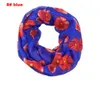 Factory Direct Sale Flower Print Voile Bomull Infinity Scarf Fashion Circle Scarf Stor Storlek Långskavar Kvinnor runt halsdukar 8 färger