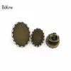 Boyute (40 peças / lote) Oval 13 * 18mm 18 * 25mm Cabochão Base Broche Blanks Setting Antique Bronze Banhado Diy Jóias Acessórios