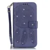 BLING DIAMOND DREAMCATCHER Wallet Leather Pouch Stand Card Slot Case Strap för iPhone X 7 8 Plus Samsung S7 Edge S8 S9 Plus