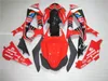 Eftermarknad Body Parts Fairings för Suzuki GSXR1000 2005 2006 Red Black Injection Mold Fairing Kit GSXR1000 05 06 OT63