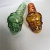 2017 New Design Skull Ghost Headl Glass Oil Burner Pipe Straight Style Skull Ghost Head Burner with Ball Balancer 5.5 Inch Oil Rigs Glass Wa