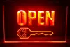 ke02 OPEN Keys Store Cutting Shop bar pub club 3d signes led neon light sign home decor crafts