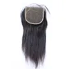 Peruvian Virgin Hair Straight 4x4 Lace Closure Middle part Natural Color Can be Dyed8396572