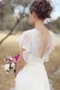 Bescheidene Strand-Boho-Hochzeitskleider mit V-Ausschnitt, A-Linie, Flügelärmeln, Brautkleid, Vestidos de Novia, schwangere Partykleider, benutzerdefinierte Größe