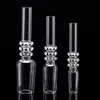 DHL New 10mm 14mm 19mm Smoking Accessories 100% Real Quartz tip with Clear Male Joint for Nectar Collect Quartz Nail NC Set