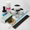 Nagelkunst-Dekoration, Maniküre-Werkzeug-Sets, Acryl-Puder, Stift, Pinsel, Feile, flüssige Grundierung, Gel-Puffer, Formen, Schüssel-Sets