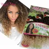 6 sztuk / partia dla jednej głowy Boże Narodzenie Piękny Ombre Kolor Syntetyczne Włosy Wefts Jerry Curl Crochet Extensions Hair Extensions Szydełkowe warkocze Włosy
