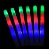 22 pcslot LED Foam Stick Colorful Flashing Batons 48cm Red Green Blue LightUp Sticks Festival Party Decoration Concert Prop1129245