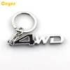 Logotipo da marca chave do carro 4 wd emblema emblemas para nissan audi opel toyota ralli arte bmw 3D Metal Car logotipo chaveiro