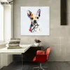 100% Handmade Cute Chihuahua Dog Oil Painting on Canvas Modern Cartoon Animal Lovely Pet Paintings For Room Decor248o