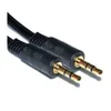 Atacado 3.5mm pin para 3.5mm pin stero cabo de áudio fone de ouvido Jack cor preta 300 pçs / lote