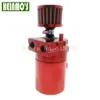 JDM Auto Car Racing Engine Baffled Oil Catch Can Tank oil tank Red with Breather Filter Aluminum 4 colors Universal