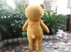 2017 Factory direct mascotte teddybeer volwassenen tonen cartoon kostuum pop outfit wandelen rekwisieten up de beer pop doll263W