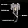 20/25 cm Crystal lustre Light Modern plafond plafonnage luminaire monteur de plafond lampe pour l'escalier d'escalier Corridor Porch Lights