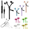 Zipper Earphones Headset 3.5MM Jack Bass Earbuds In-Ear Zip Earphone Headphone with MIC for Samsung S6 android phone mp3 pc