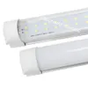 Сток в США + 8FT LED T8 4FT TUBE Lights Двойные строки SMD2835 Светодиодные трубки 72 Вт Встроенные 2,4 м Светодиодные магазины Lights 25-Pack