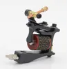 Железные татуировки Оружие T-Dial Tattoo Machines 10 Обертывающие катушки Подкладки Световая шейдера Черные пушки для татуировки