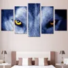 5 Panels HD Printed Wolf Eyes Group Painting Canvas Print room decor print poster picture canvas