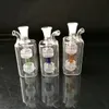 Mini 2 round pots Wholesale Glass bongs Oil Burner Glass Pipes Water Pipes Oil Rigs Smoking Free Shiphjjh ping