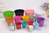 Wedding Party Potted Plants Mini Small Assorted Colored Tin Pails Buckets Can Choose Color