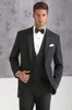 Groom Tuxedos Groomsmen One Button Peak Lapel Best Man Suit Wedding Men's Blazer Suits Custom Made (Jacket+Pants+Vest+Tie) K111