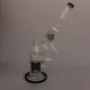 Nieuwe verbazingwekkende functie recycler booreilanden bong glazen waterpijp bongs rookpijp met 2 percs kom 18,8 mm mannelijk gewricht (GB-290).