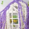 180cm Simulação White Hydrangea Flor Artificial Silk Wisteria videira para casamento decoração de jardim 10 pçs / lote entrega de gota