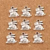 Bunny Rabbit Easter Charms Pendants 100pcs Lot Antique Silver 13 2x14 3mm Jewelry DIY L498 2017 Fashion Jewelry2362