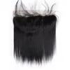 Brazylijskie 13x4 koronkowe zamknięcie czołowe z 3 wiązkami częściowo odcha do ucha do ucha Unforted Virgin Human Hair z frontal9425526