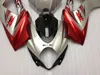 Gorąca sprzedaż Zestaw targowy dla Suzuki GSXR1000 07 08 Wine Red Silver Fairings Set GSXR1000 2007 2007 OT32