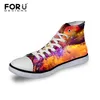 All'ingrosso-FORUDESIGNS Moda Donna Casual Galaxy Scarpe traspirante High-Top Low Canvas Shoes, Ladies Flats Donna Lace-up Shoes for Girl