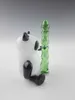 Ny handblåst panda som håller bambu glasrör med oljerigg hammarrör glas rökrör 209Q5528064
